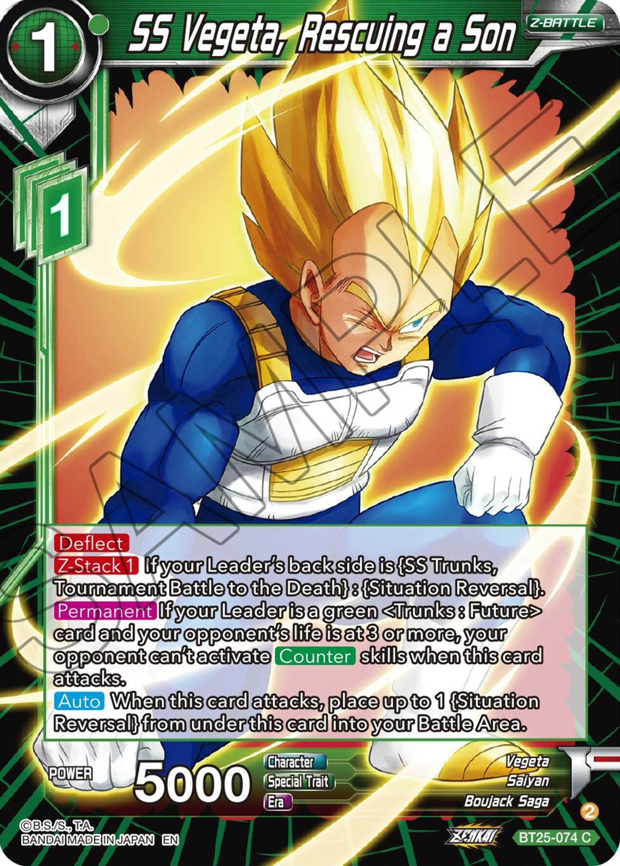 SS Vegeta, Rescuing a Son (BT25-074) [Legend of the Dragon Balls] | Total Play