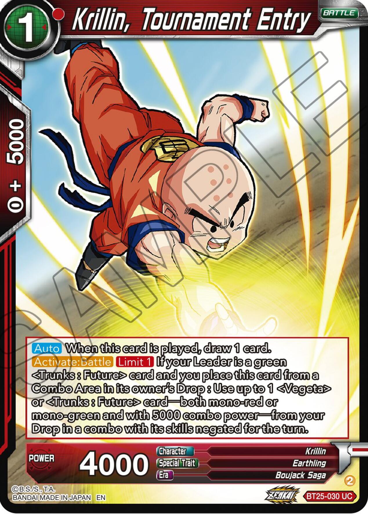 Krillin, Tournament Entry (BT25-030) [Legend of the Dragon Balls] | Total Play