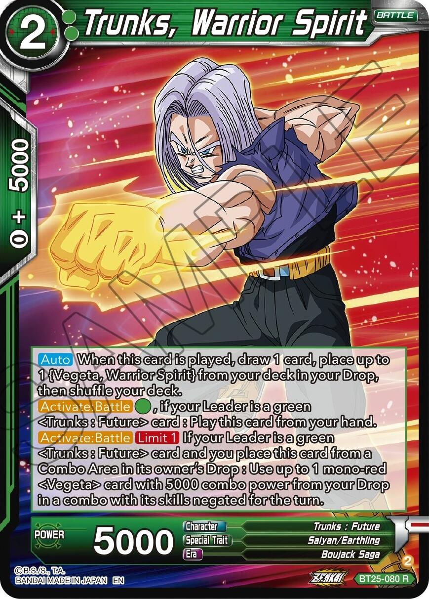 Trunks, Warrior Spirit (BT25-080) [Legend of the Dragon Balls] | Total Play
