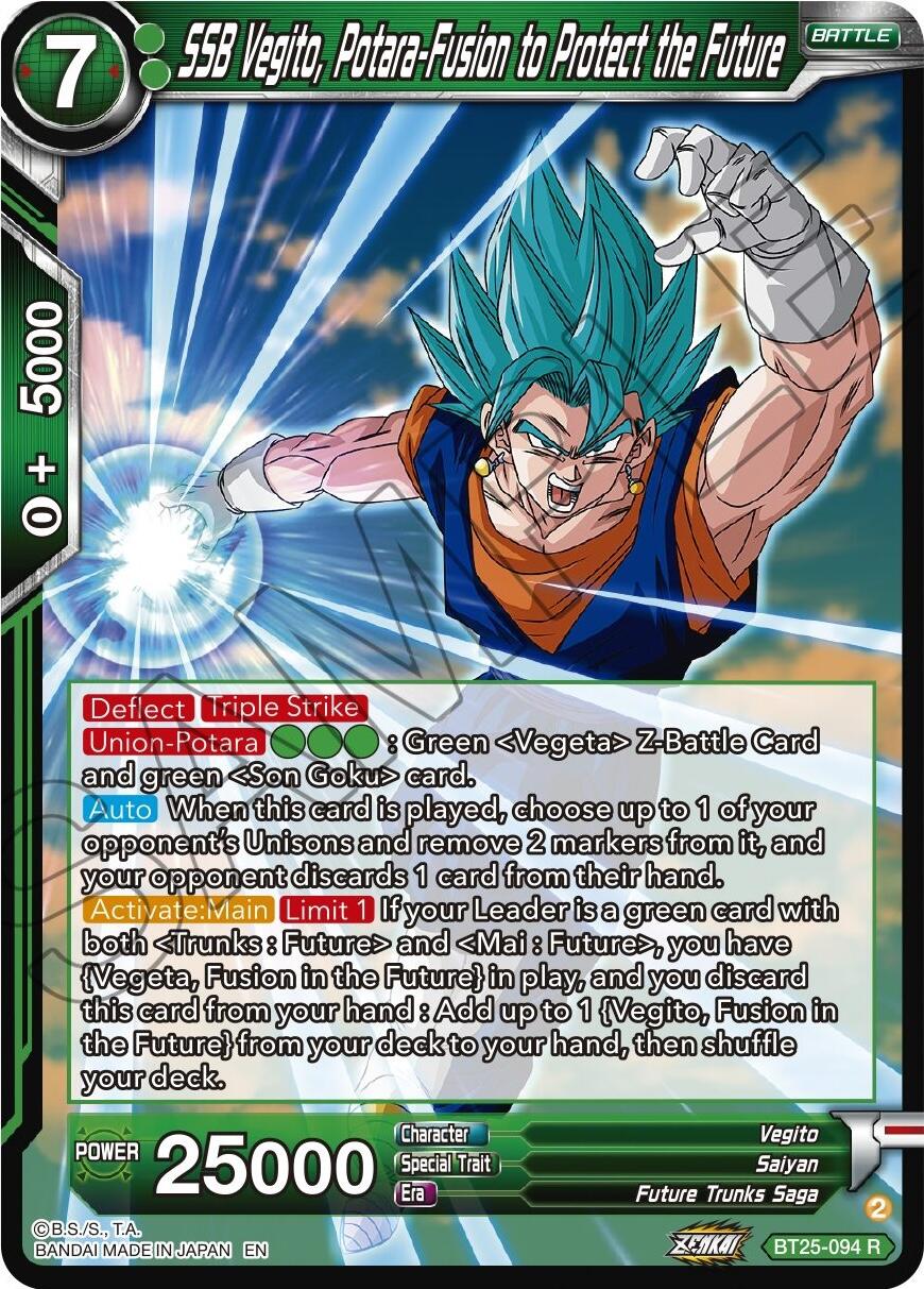 SSB Vegito, Potara-Fusion to Protect the Future (BT25-094) [Legend of the Dragon Balls] | Total Play