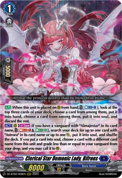 Clerical Star Demonic Lady, Bifrons (DZ-BT02/006EN) [Illusionless Strife] | Total Play