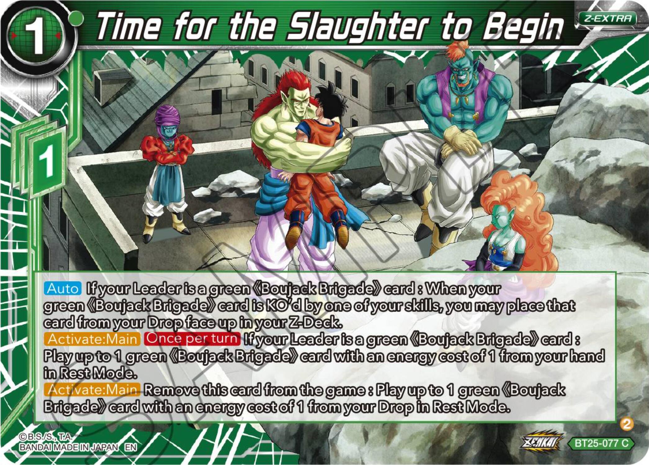 Time for the Slaughter to Begin (BT25-077) [Legend of the Dragon Balls] | Total Play