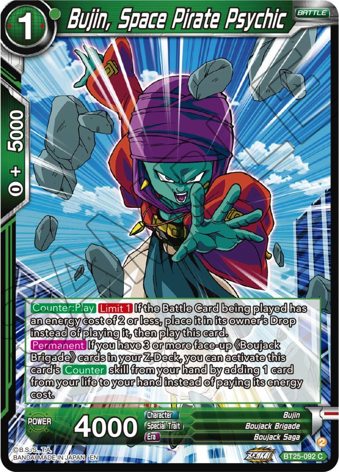 Bujin, Space Pirate Psychic (BT25-092) [Legend of the Dragon Balls] | Total Play
