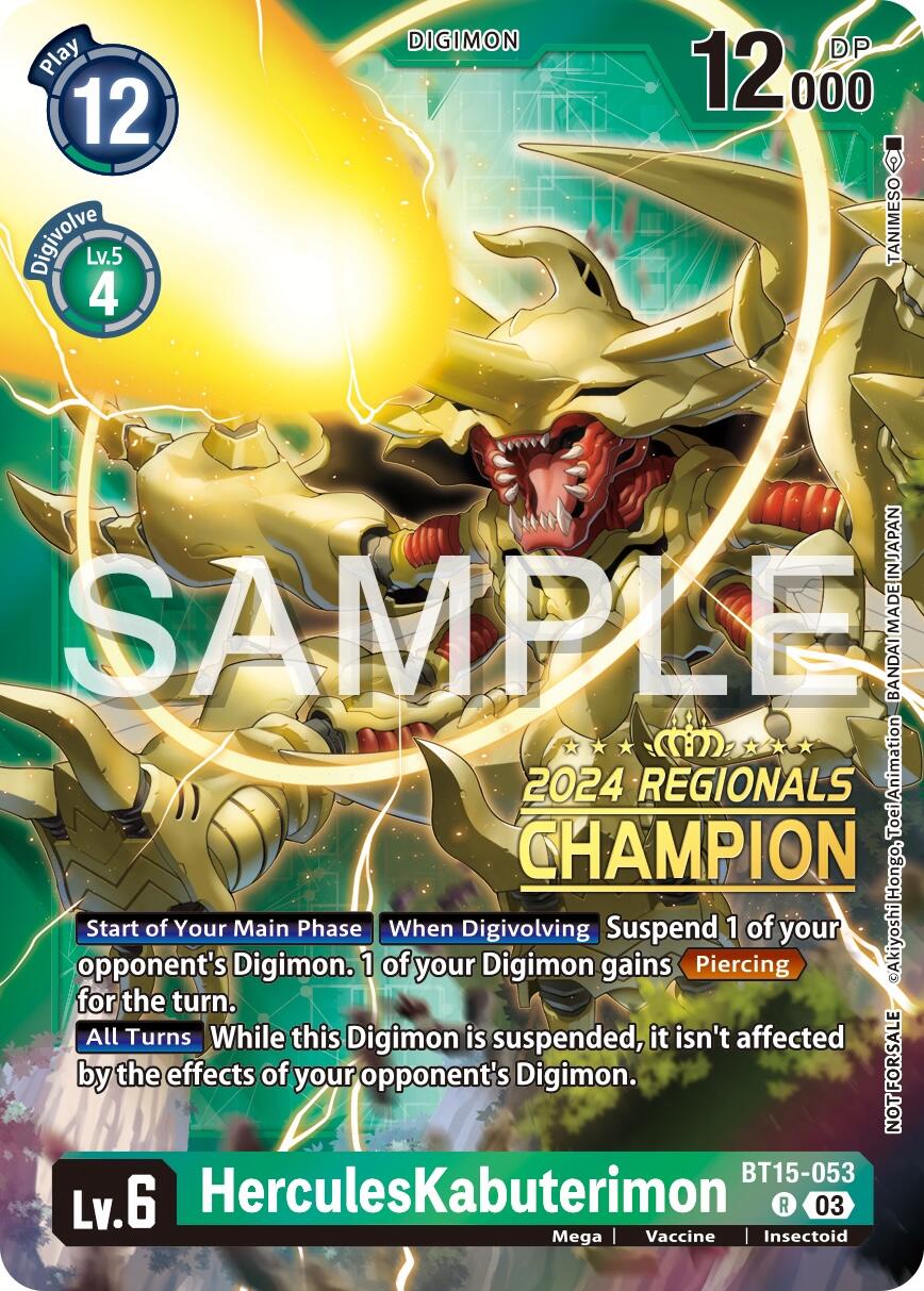 HerculesKabuterimon [BT15-053] (2024 Regionals Champion) [Exceed Apocalypse] | Total Play