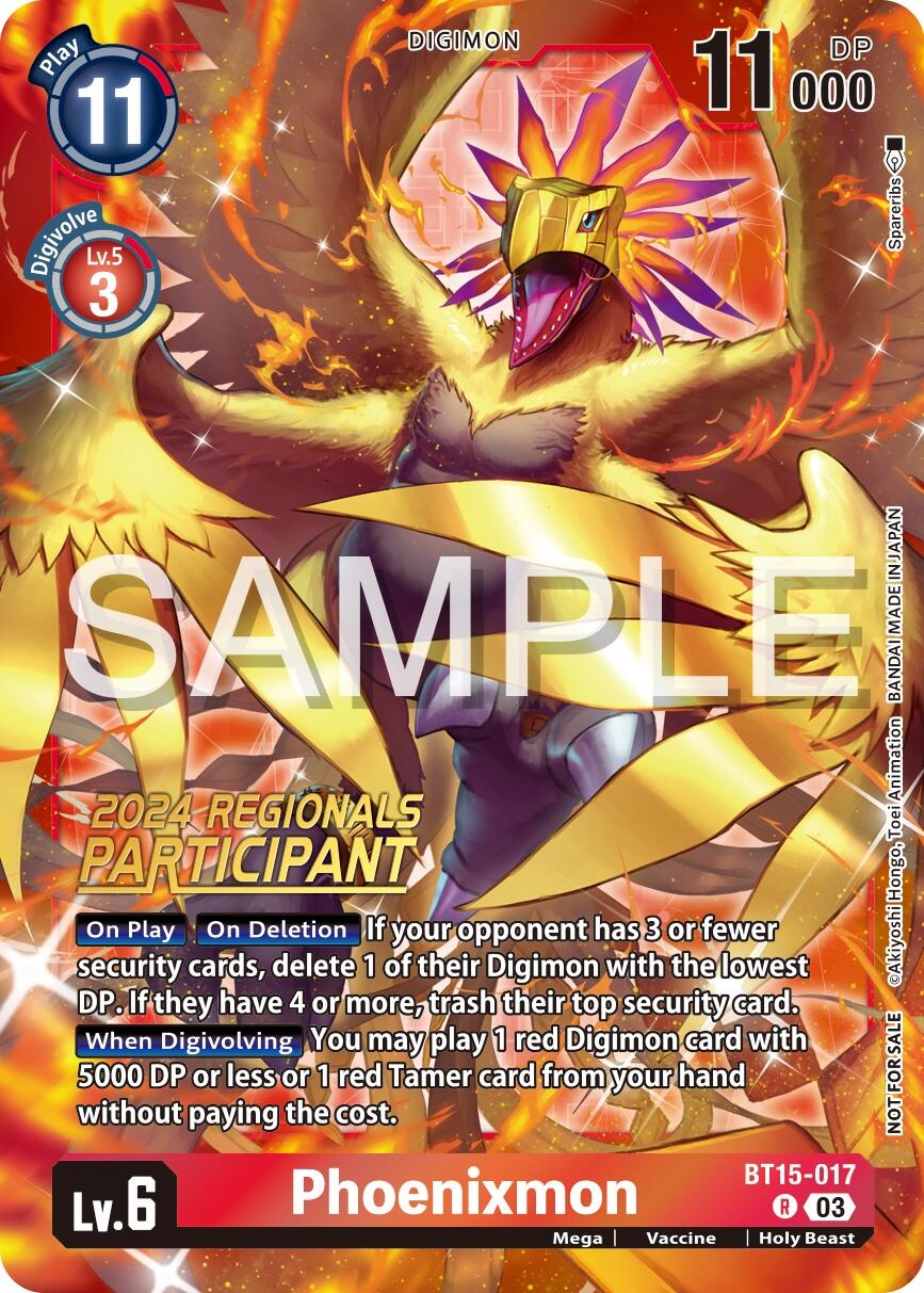 Phoenixmon [BT15-017] (2024 Regionals Participant) [Exceed Apocalypse] | Total Play