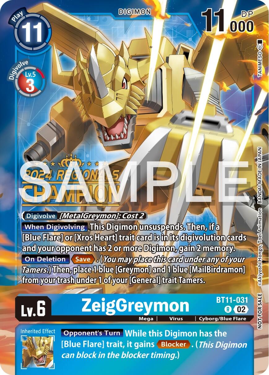 ZeigGreymon [BT11-031] (2024 Regionals Champion) [Dimensional Phase] | Total Play
