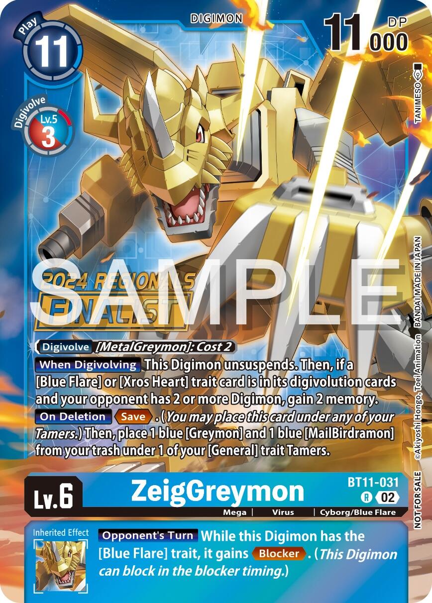 ZeigGreymon [BT11-031] (2024 Regionals Finalist) [Dimensional Phase] | Total Play