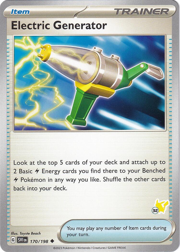 Electric Generator (170/198) (Pikachu Stamp #32) [Battle Academy 2024] | Total Play