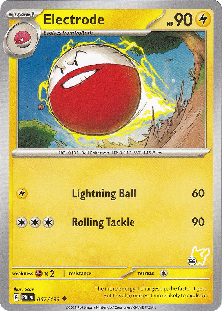 Electrode (067/193) (Pikachu Stamp #56) [Battle Academy 2024] | Total Play
