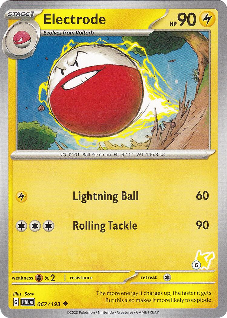 Electrode (067/193) (Pikachu Stamp #6) [Battle Academy 2024] | Total Play