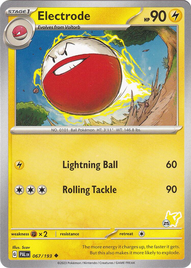 Electrode (067/193) (Pikachu Stamp #25) [Battle Academy 2024] | Total Play