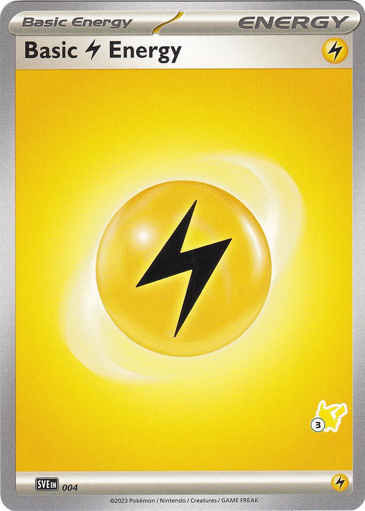 Basic Lightning Energy (004) (Pikachu Stamp #3) [Battle Academy 2024] | Total Play