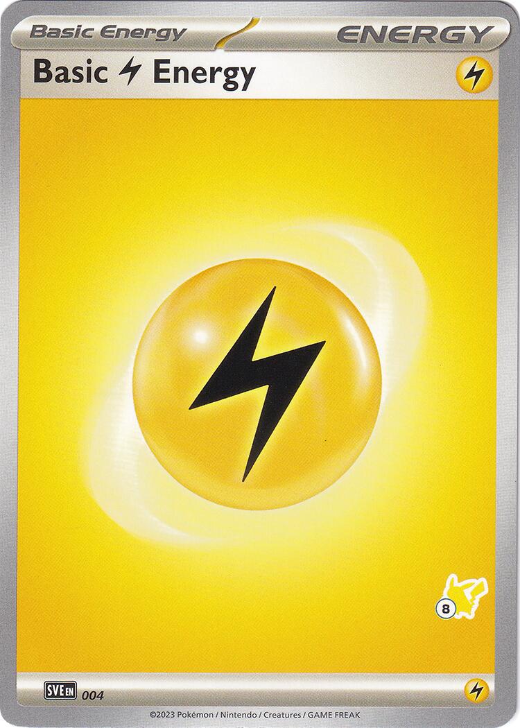 Basic Lightning Energy (004) (Pikachu Stamp #8) [Battle Academy 2024] | Total Play