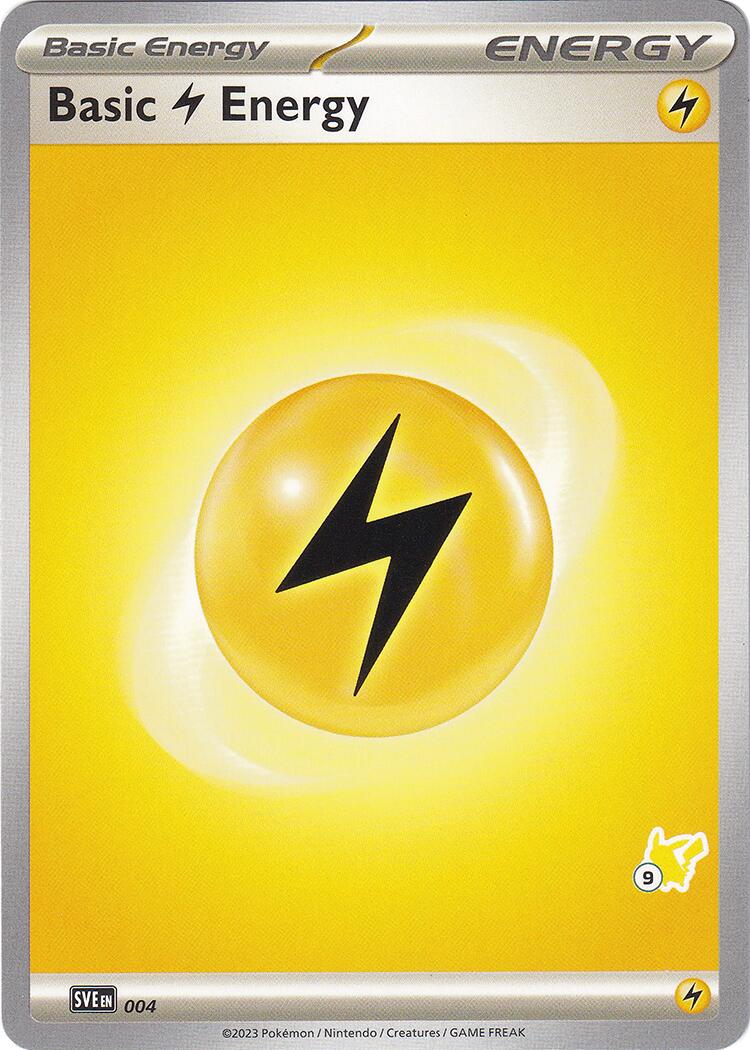 Basic Lightning Energy (004) (Pikachu Stamp #9) [Battle Academy 2024] | Total Play
