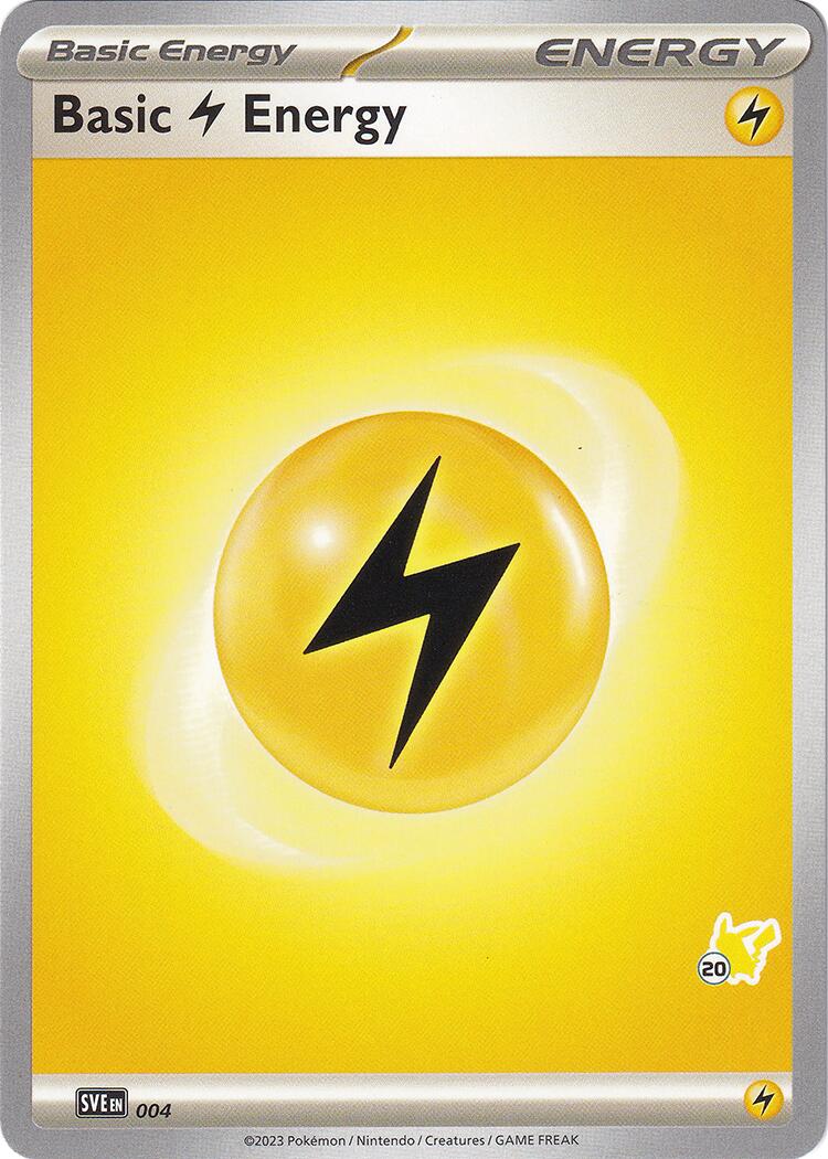 Basic Lightning Energy (004) (Pikachu Stamp #20) [Battle Academy 2024] | Total Play
