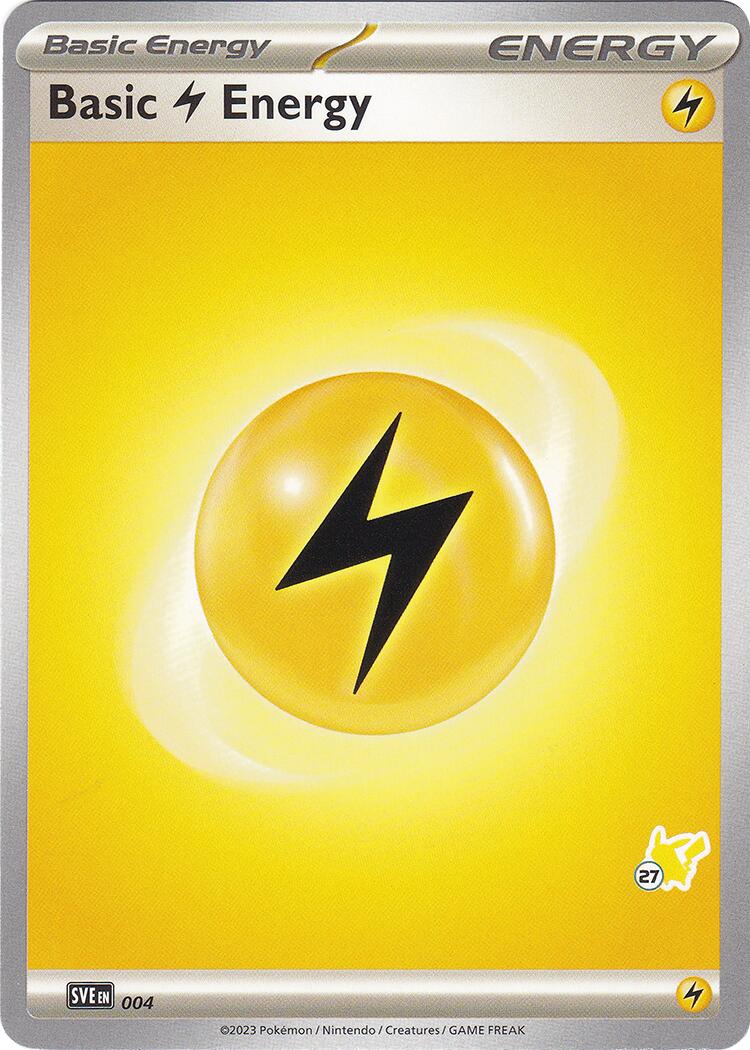 Basic Lightning Energy (004) (Pikachu Stamp #27) [Battle Academy 2024] | Total Play