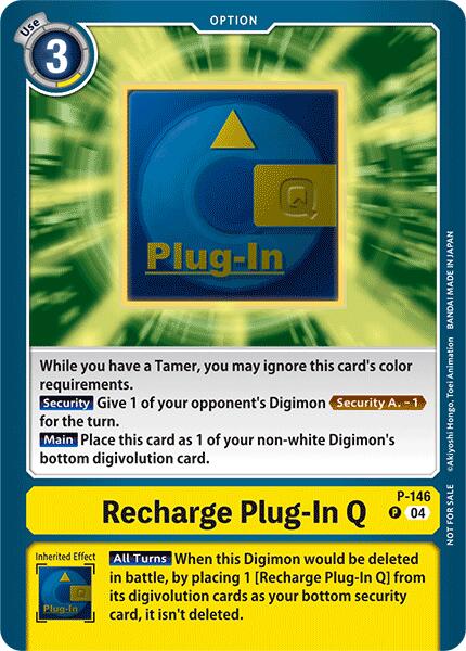 Recharge Plug-In Q [P-146] (Store Tournament 2024 Jul. – Sep. Participation Pack) [Promotional Cards] | Total Play