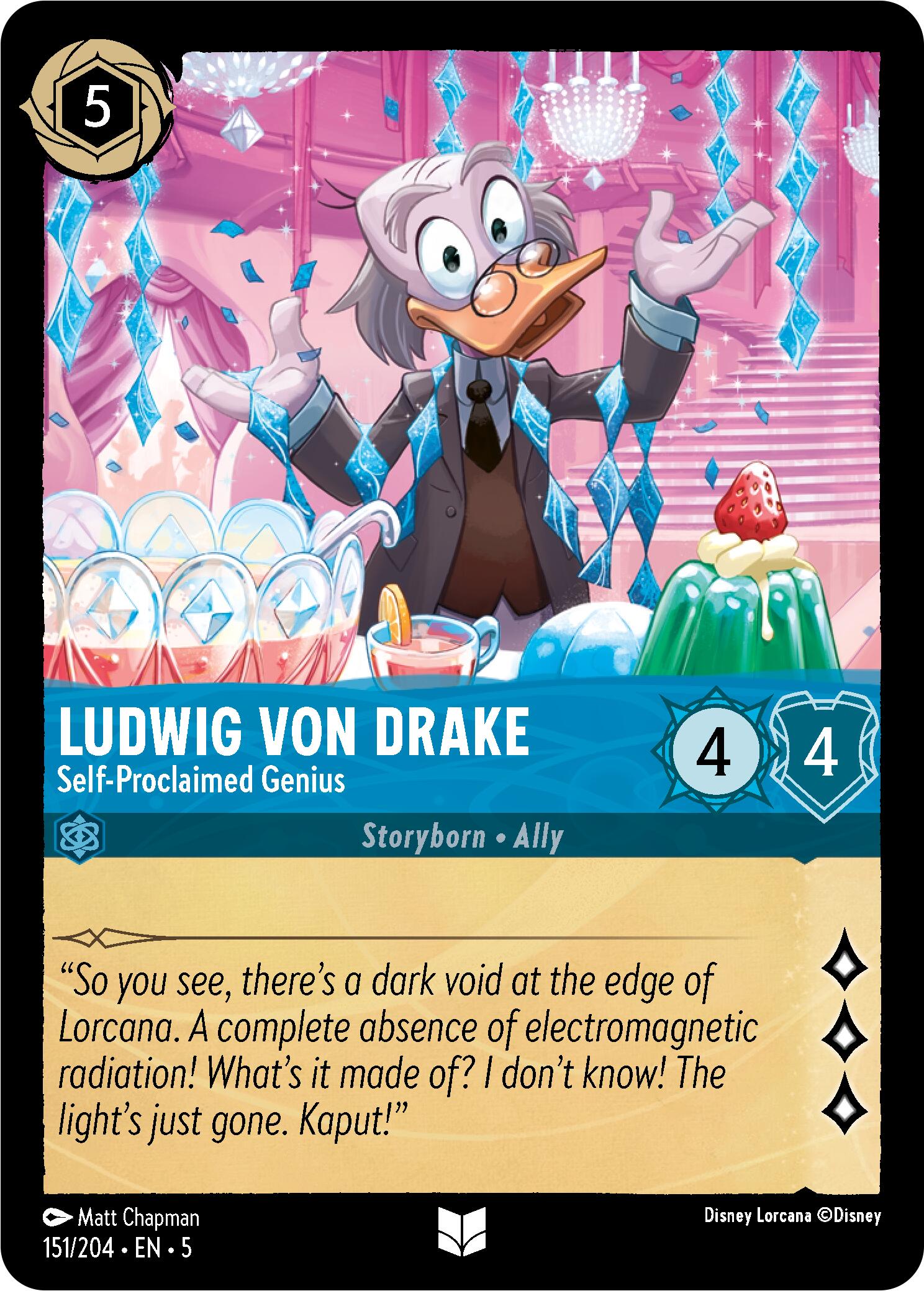 Ludwig Von Drake - Self-Proclaimed Genius (151/204) [Shimmering Skies] | Total Play