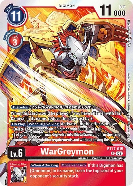 WarGreymon [BT17-015] [Secret Crisis] | Total Play