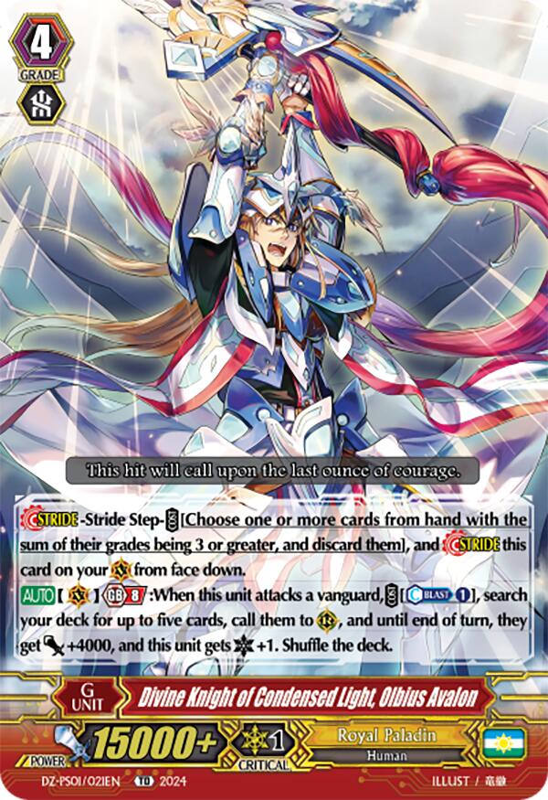Divine Knight of Condensed Light, Olbius Avalon (DZ-PS01/021EN) [Premium Deckset "Jewel Knight"] | Total Play
