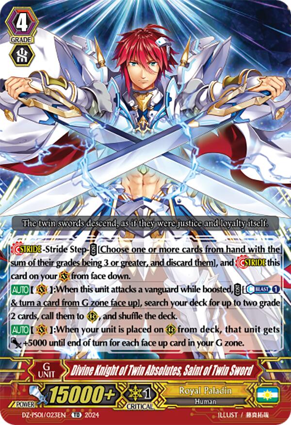 Divine Knight of Twin Absolutes, Saint of Twin Sword (DZ-PS01/023EN) [Premium Deckset "Jewel Knight"] | Total Play