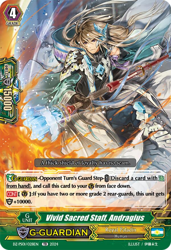 Vivid Sacred Staff, Andragius (DZ-PS01/028EN) [Premium Deckset "Jewel Knight"] | Total Play