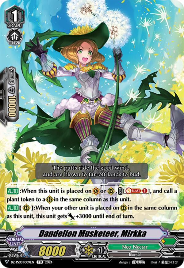 Dandelion Musketeer, Mirkka (DZ-PS03/009EN) [Premium Deckset "Musketeer"] | Total Play
