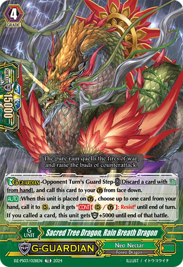 Sacred Tree Dragon, Rain Breath Dragon (DZ-PS03/028EN) [Premium Deckset "Musketeer"] | Total Play