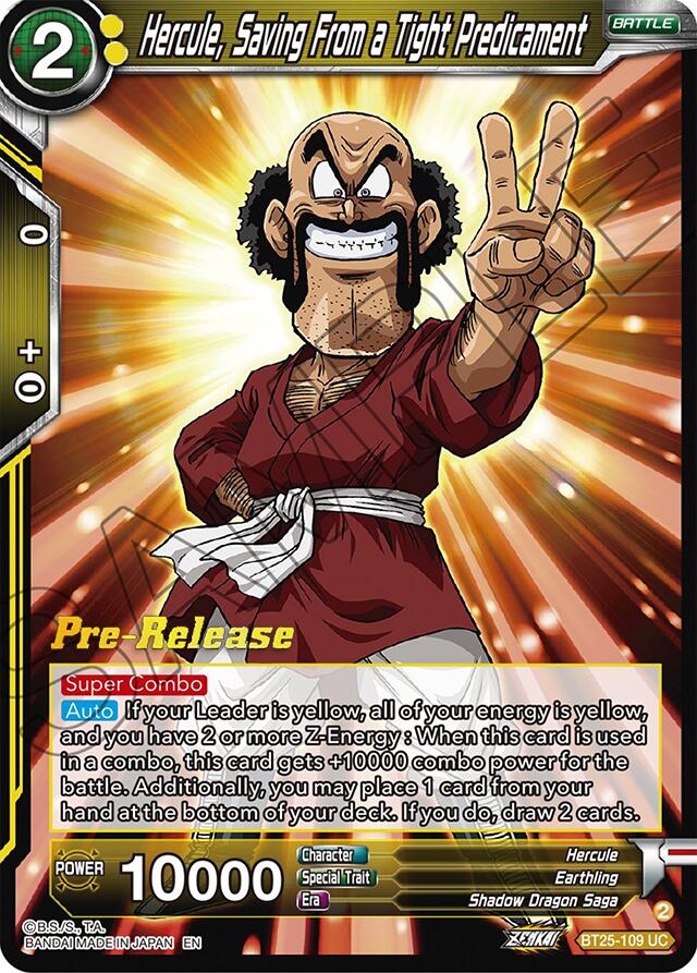 Hercule, Saving From a Tight Predicament (BT25-109) [Legend of the Dragon Balls Prerelease Promos] | Total Play