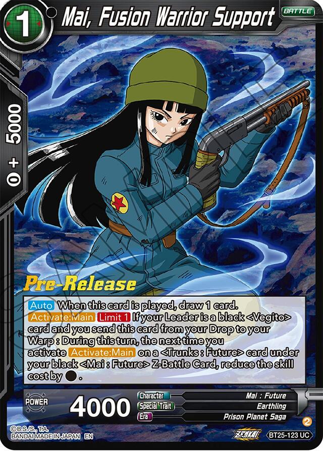 Mai, Fusion Warrior Support (BT25-123) [Legend of the Dragon Balls Prerelease Promos] | Total Play