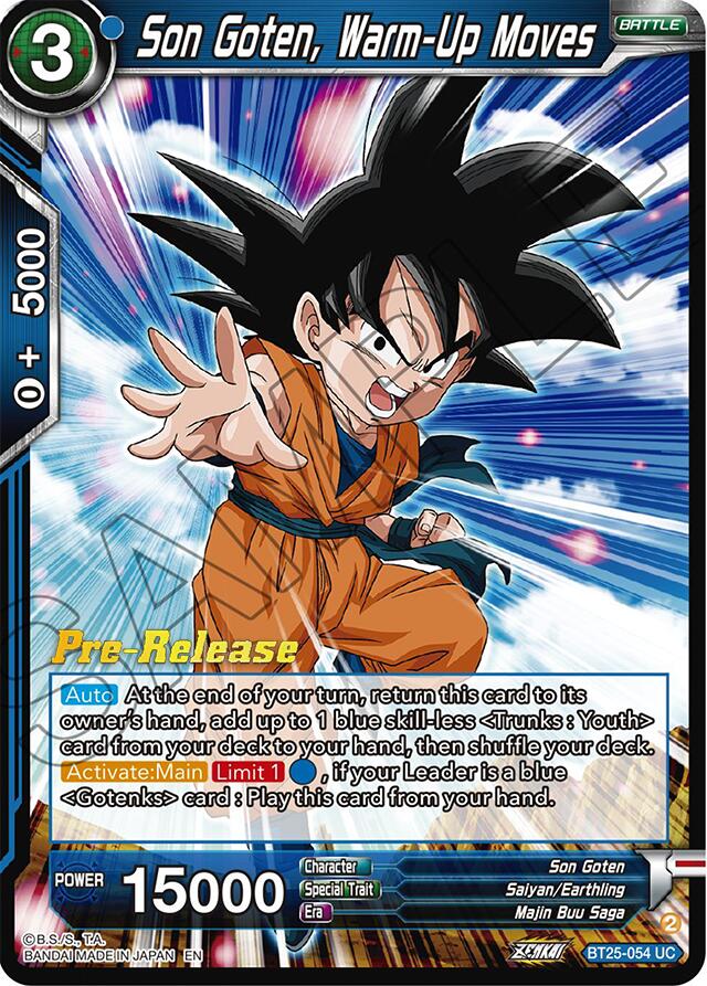 Son Goten, Warm-Up Moves (BT25-054) [Legend of the Dragon Balls Prerelease Promos] | Total Play