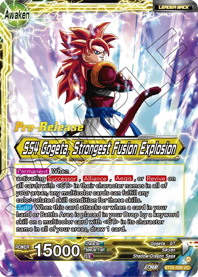 SS4 Son Goku & SS4 Vegeta // SS4 Gogeta, Strongest Fusion Explosion (BT25-098) [Legend of the Dragon Balls Prerelease Promos] | Total Play
