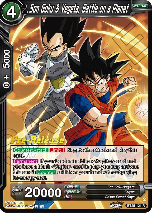 Son Goku & Vegeta, Battle on a Planet (BT25-121) [Legend of the Dragon Balls Prerelease Promos] | Total Play