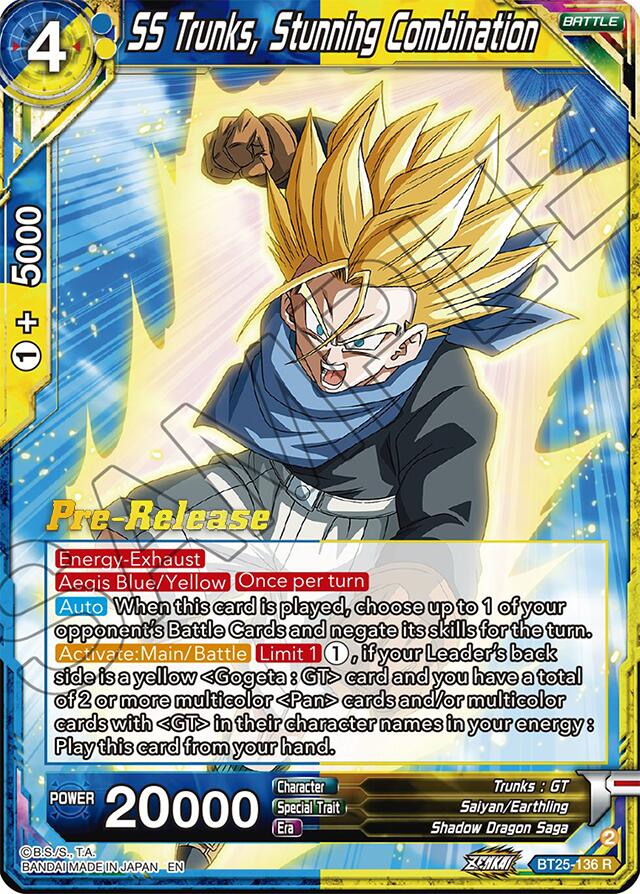 SS Trunks, Stunning Combination (BT25-136) [Legend of the Dragon Balls Prerelease Promos] | Total Play