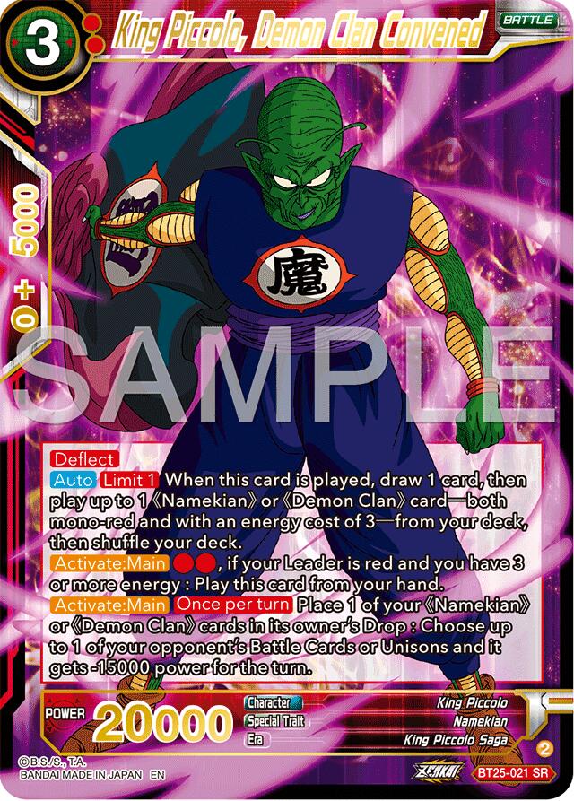 King Piccolo, Demon Clan Convened (BT25-021) [Legend of the Dragon Balls] | Total Play