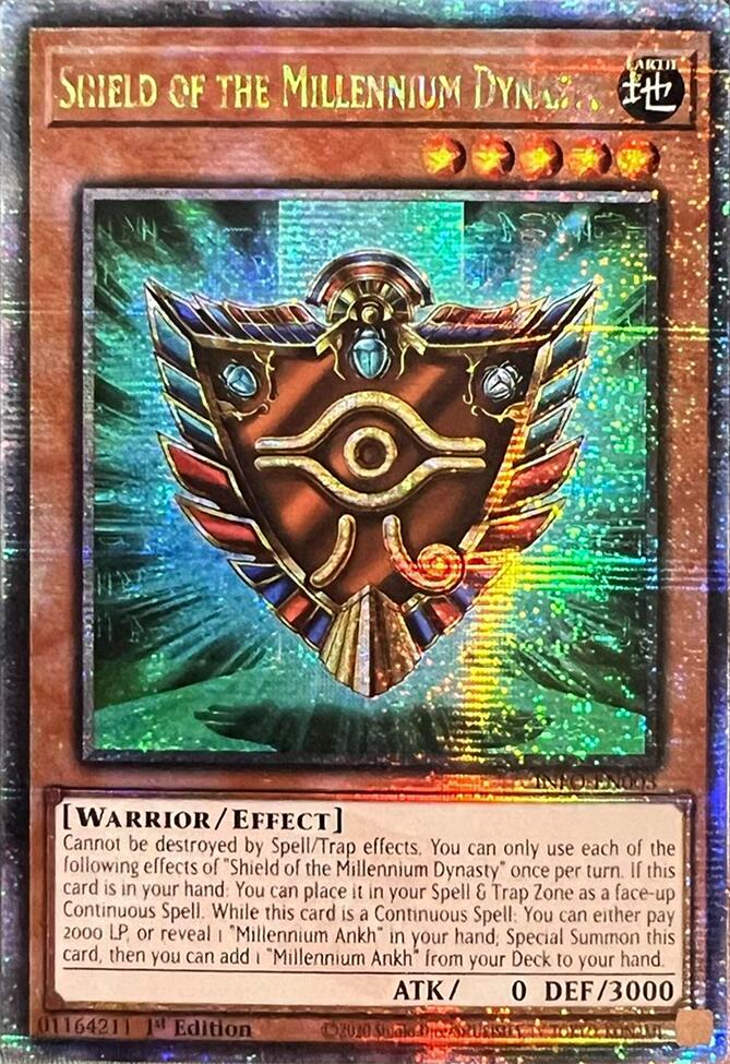 Shield of the Millennium Dynasty (Quarter Century Secret Rare) [INFO-EN003] Quarter Century Secret Rare | Total Play