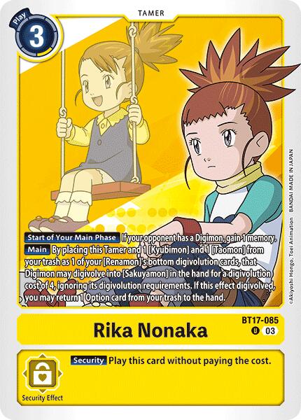 Rika Nonaka [BT17-085] [Secret Crisis] | Total Play