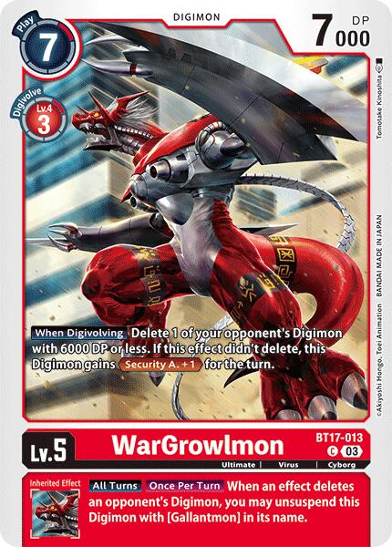 WarGrowlmon [BT17-013] [Secret Crisis] | Total Play