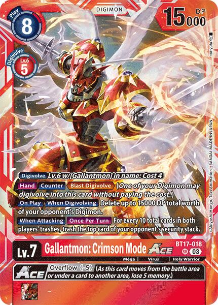 Gallantmon: Crimson Mode ACE [BT17-018] [Secret Crisis] | Total Play