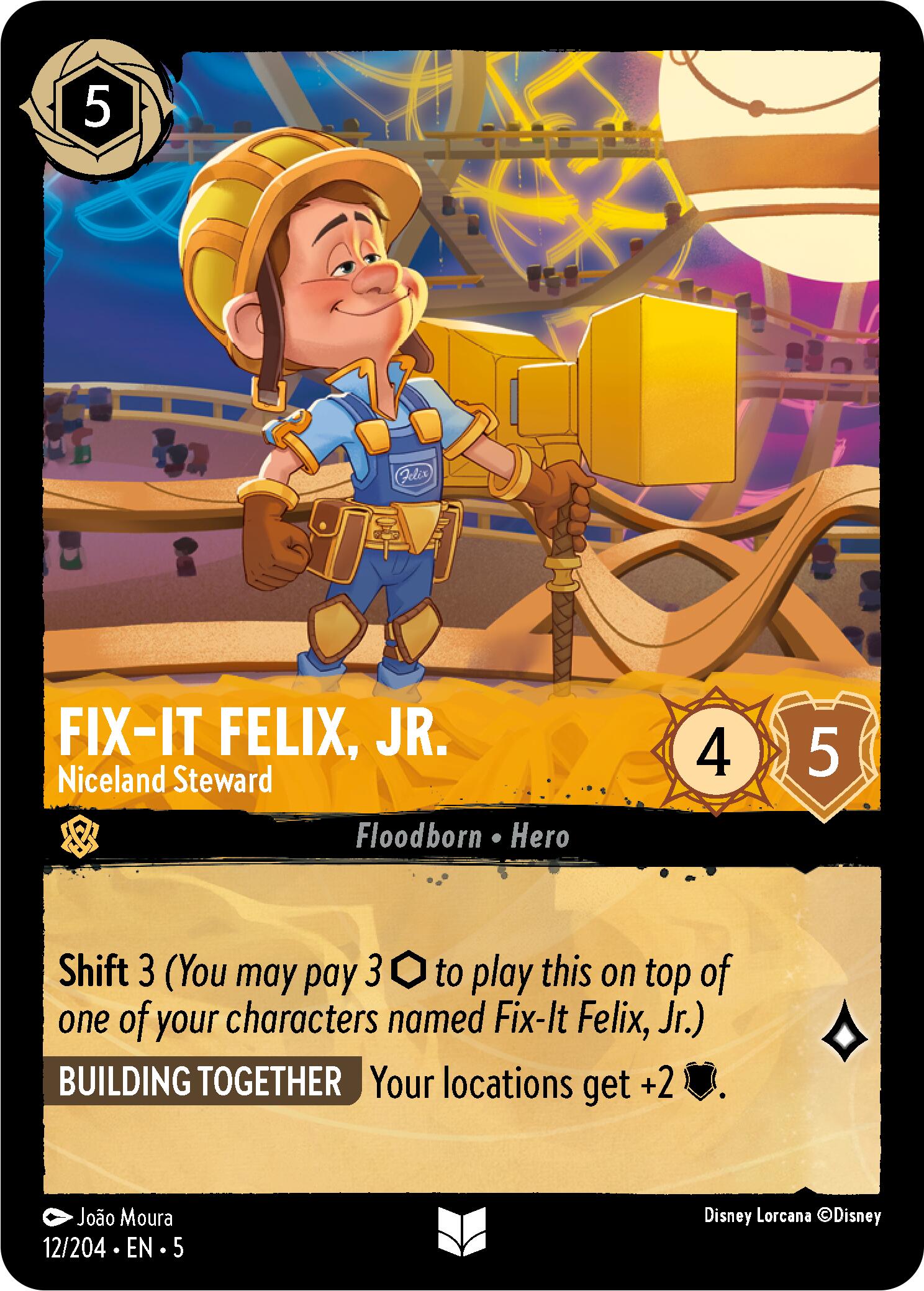 Fix-It Felix, Jr. - Niceland Steward (12/204) [Shimmering Skies] | Total Play