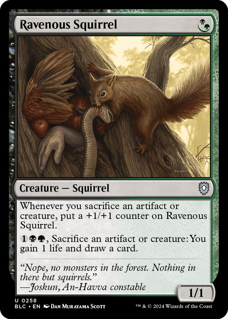 Ravenous Squirrel [Bloomburrow Commander] | Total Play