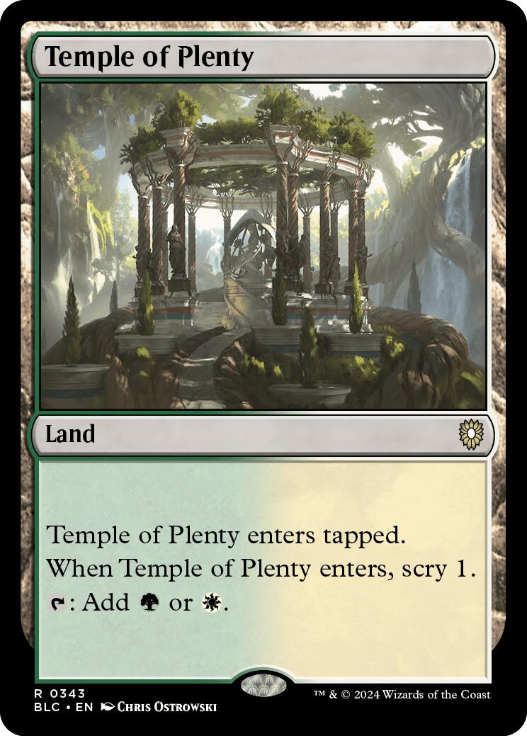 Temple of Plenty [Bloomburrow Commander] | Total Play