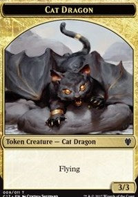 Cat Dragon // Dragon (006) Double-Sided Token [Commander 2017 Tokens] | Total Play