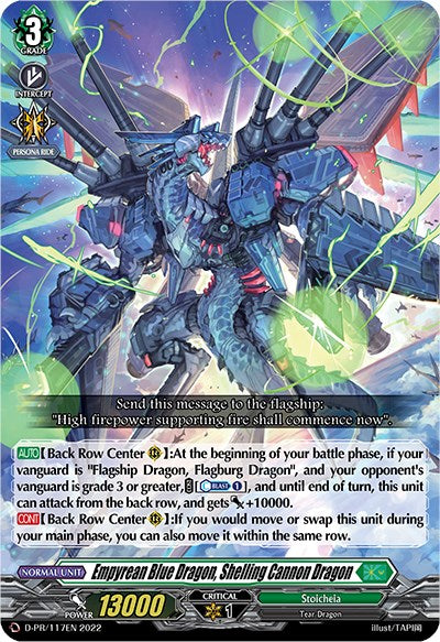 Empyrean Blue Dragon, Shelling Cannon Dragon (D-PR/117EN) [D Promo Cards] | Total Play