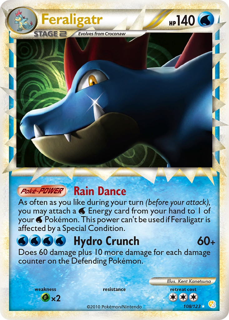 Feraligatr (108/123) [HeartGold & SoulSilver: Base Set] | Total Play