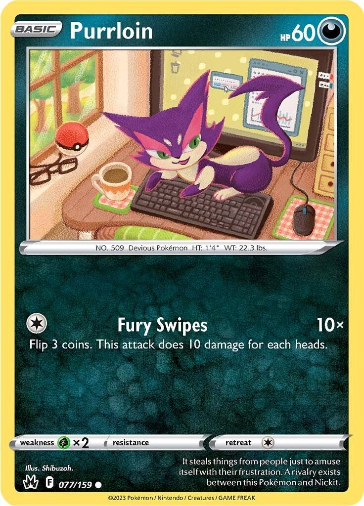 Purrloin (077/159) [Sword & Shield: Crown Zenith] | Total Play
