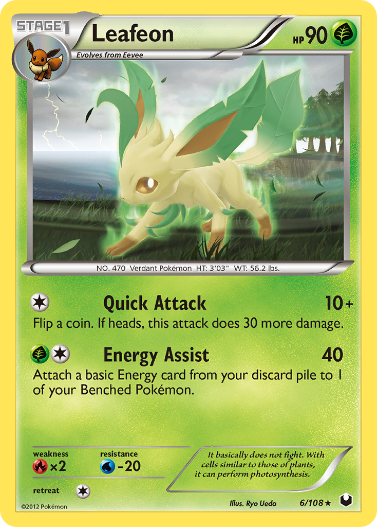 Leafeon (6/108) [Black & White: Dark Explorers] | Total Play