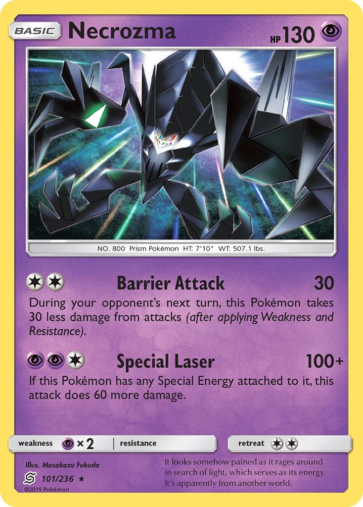 Necrozma (101/236) (Cracked Ice Holo) (Theme Deck Exclusive) [Sun & Moon: Unified Minds] | Total Play