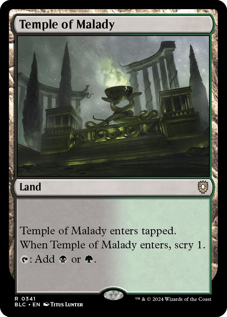 Temple of Malady [Bloomburrow Commander] | Total Play