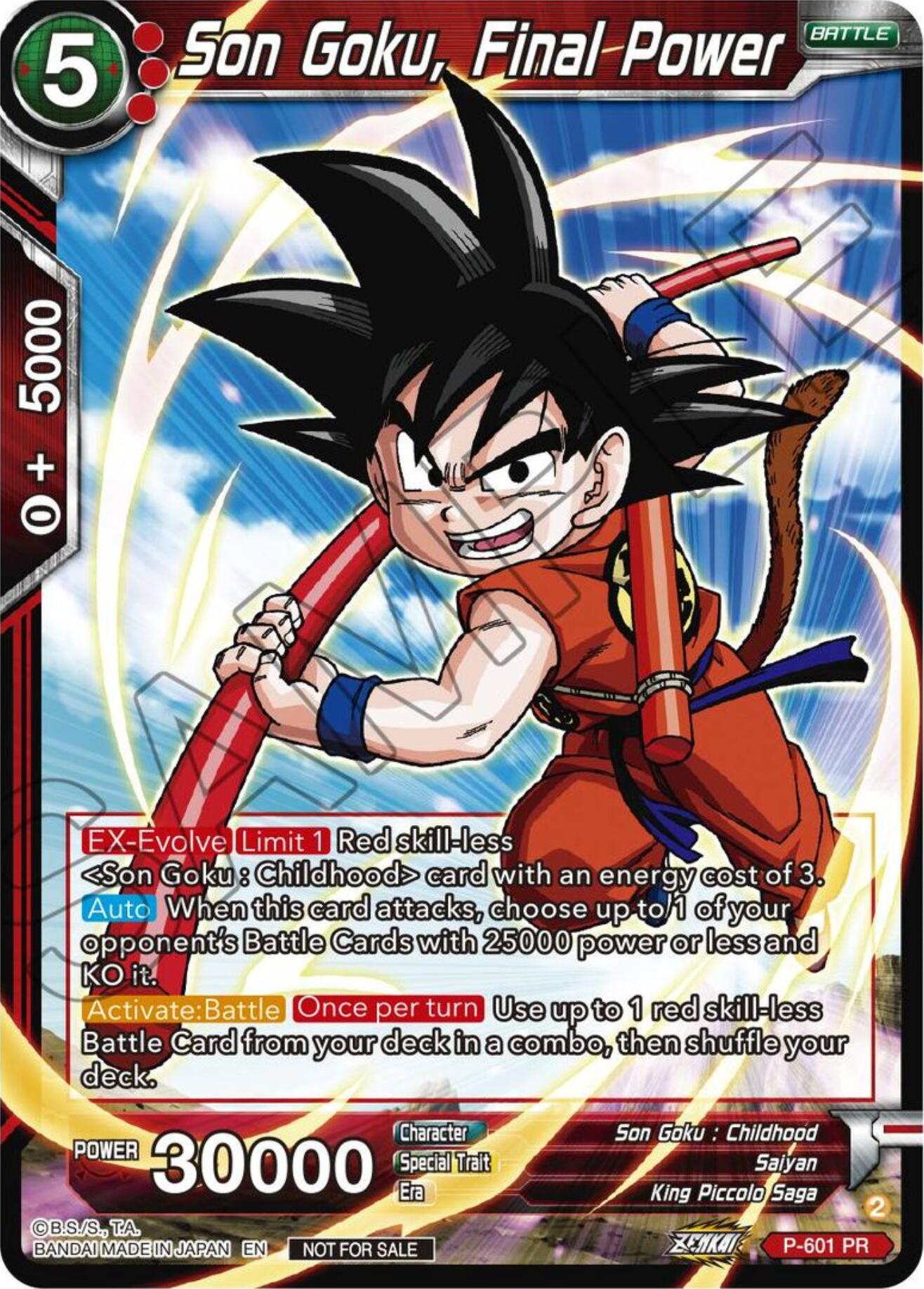 Son Goku, Final Power (Tournament Pack Vol. 8) (P-601) [Promotion Cards] | Total Play